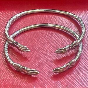 west indian bangles silver color never tarnish guarantee  7 to 7.5 inch wrist/ha